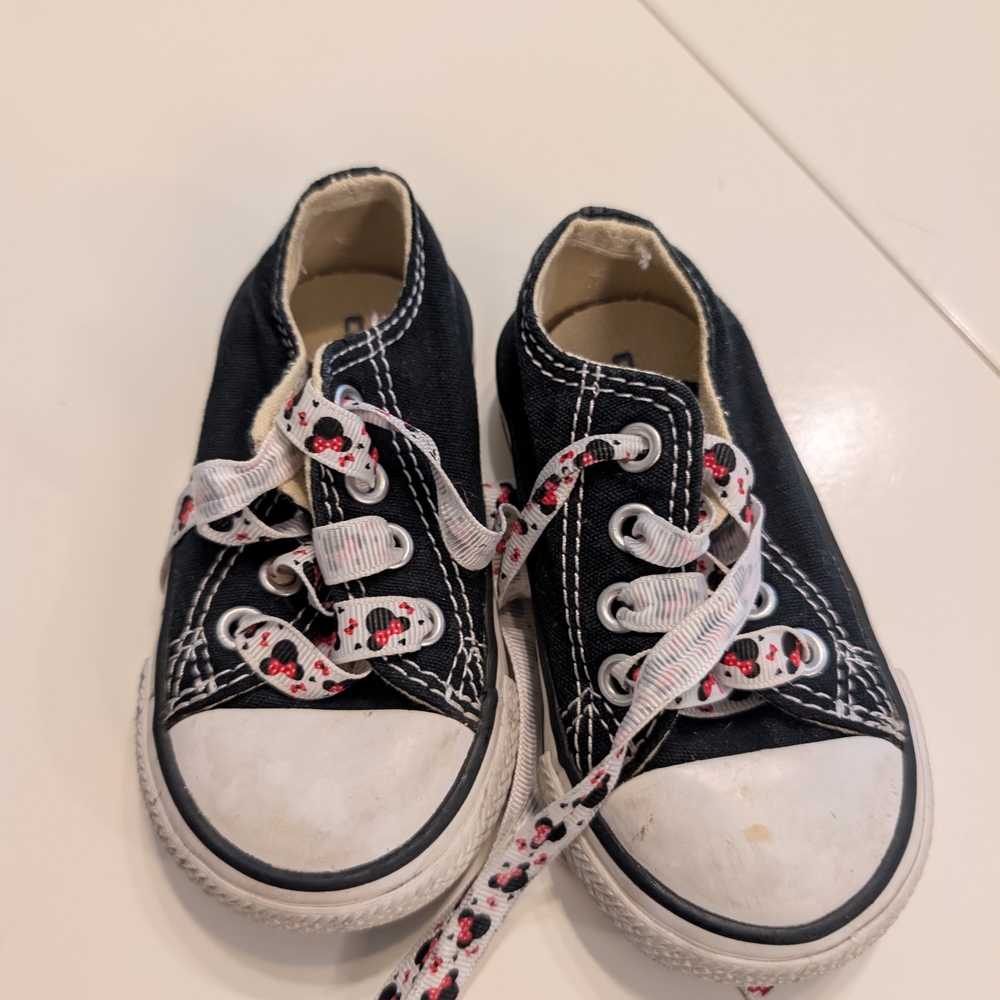 Kids Black and White Sneakers with Character Print